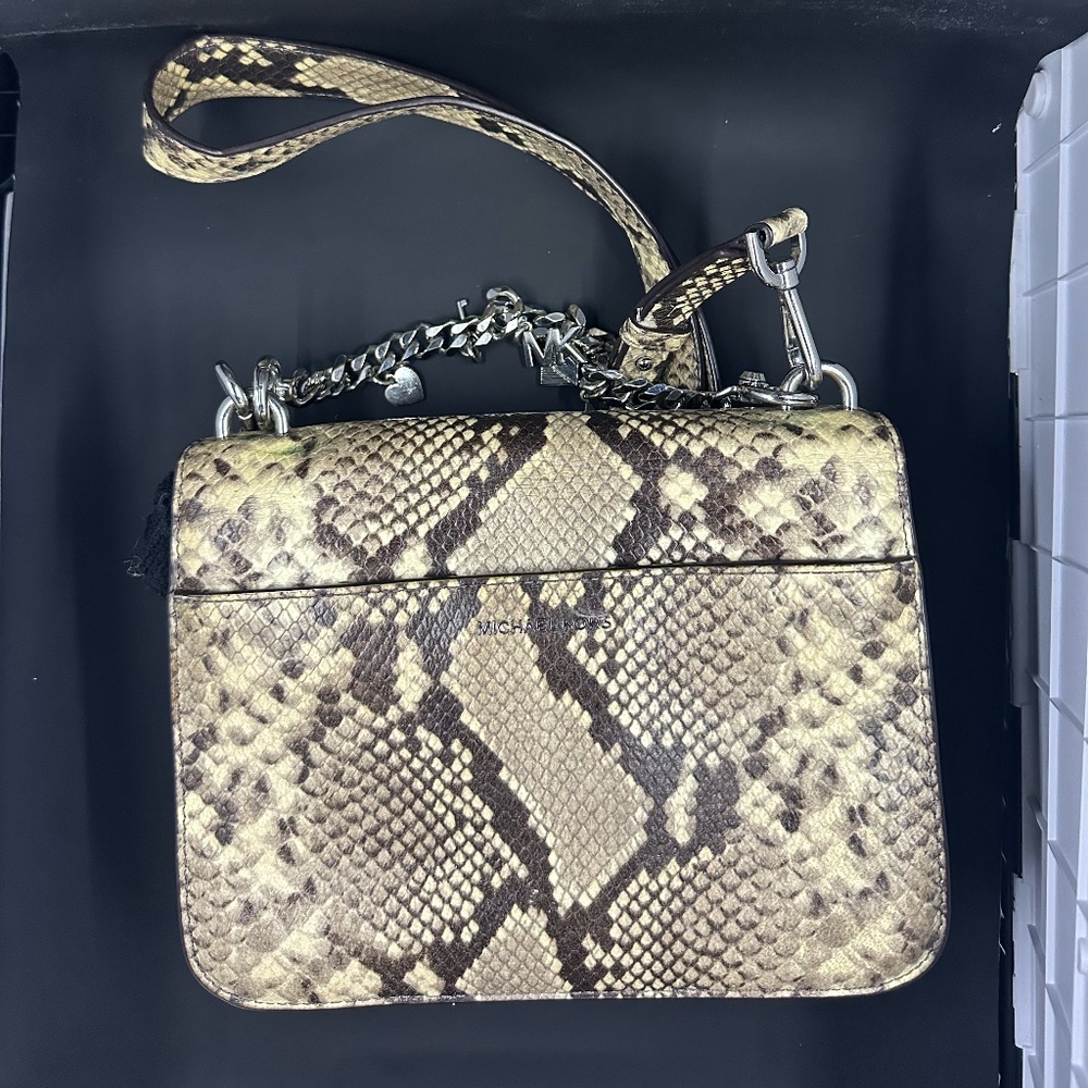 Michael Kors Python Crossbody Bag With Chain Dera… - image 5